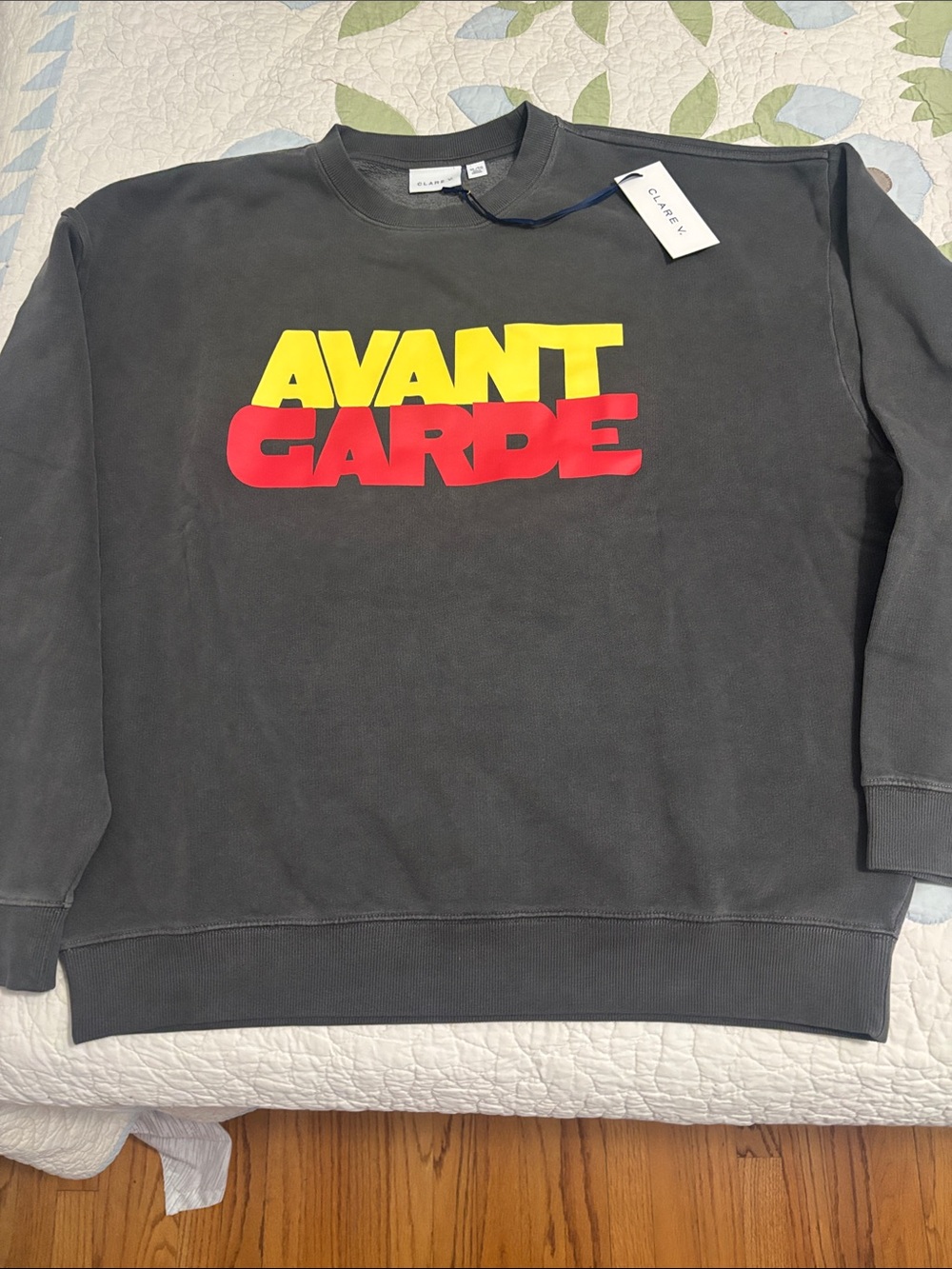 Clare V Avant Garde Oversized Sweatshirt Size XL NWT